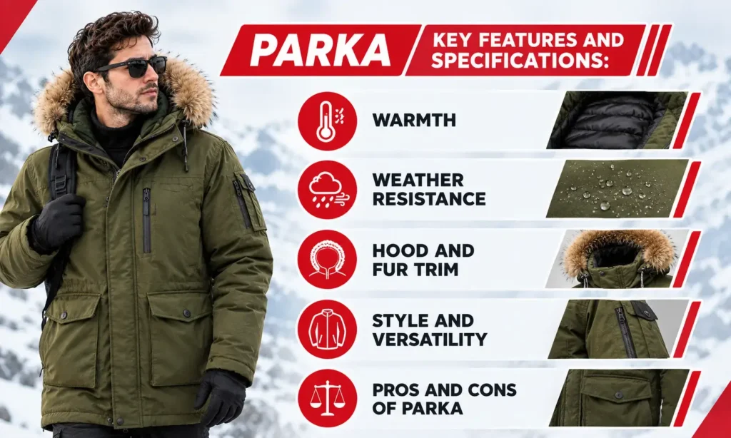 PARKA KEY FEATURES AND SPECIFICATIONS